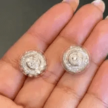 Aretes Girasol Giratorio + Caja de Regalo