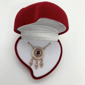 Collar Atrapasueños con Te amo 100 Idiomas + Caja de regalo de lujo