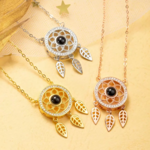 Collar Atrapasueños con Te amo 100 Idiomas + Caja de regalo de lujo