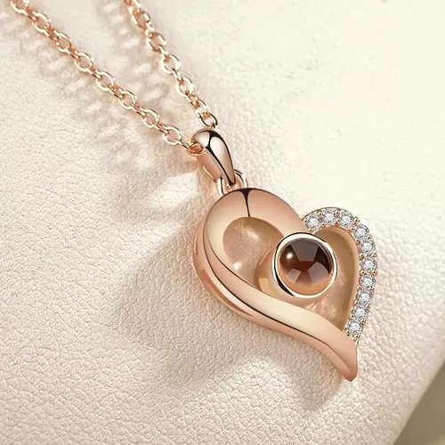 Collar Te amo 100 idiomas + Caja de lujo