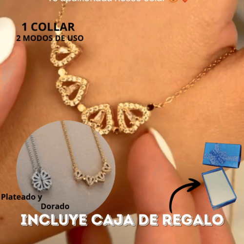 Collar Treboll Corazon (dos estilos en 1) + Caja de Regalo