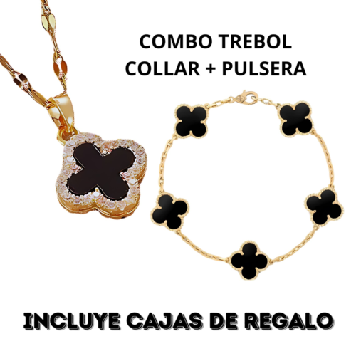 Combo Cadena y Collar Van Cleef + Caja de regalo