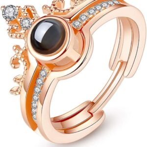 Anillo Te amo 100 idiomas + Caja de regalo