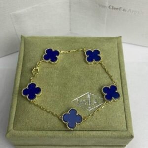 Pulsera Van Cleef Bañada en Oro de 18K + Caja de Regalo