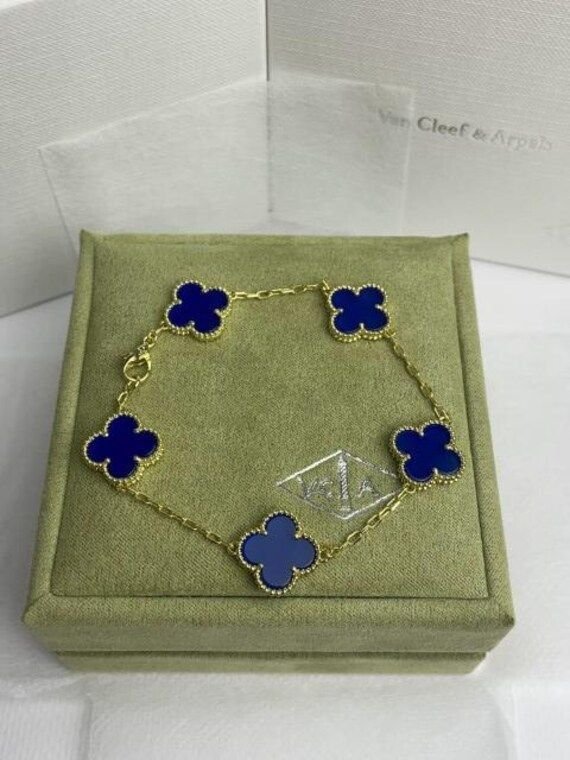 Pulsera Van Cleef Bañada en Oro de 18K + Caja de Regalo