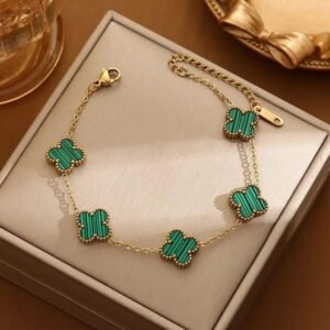 Pulsera Van Cleef Bañada en Oro de 18K + Caja de Regalo