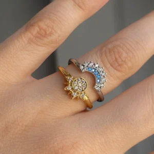 ☀️🌙 Anillos Sol y Luna Eclipse de Pandora